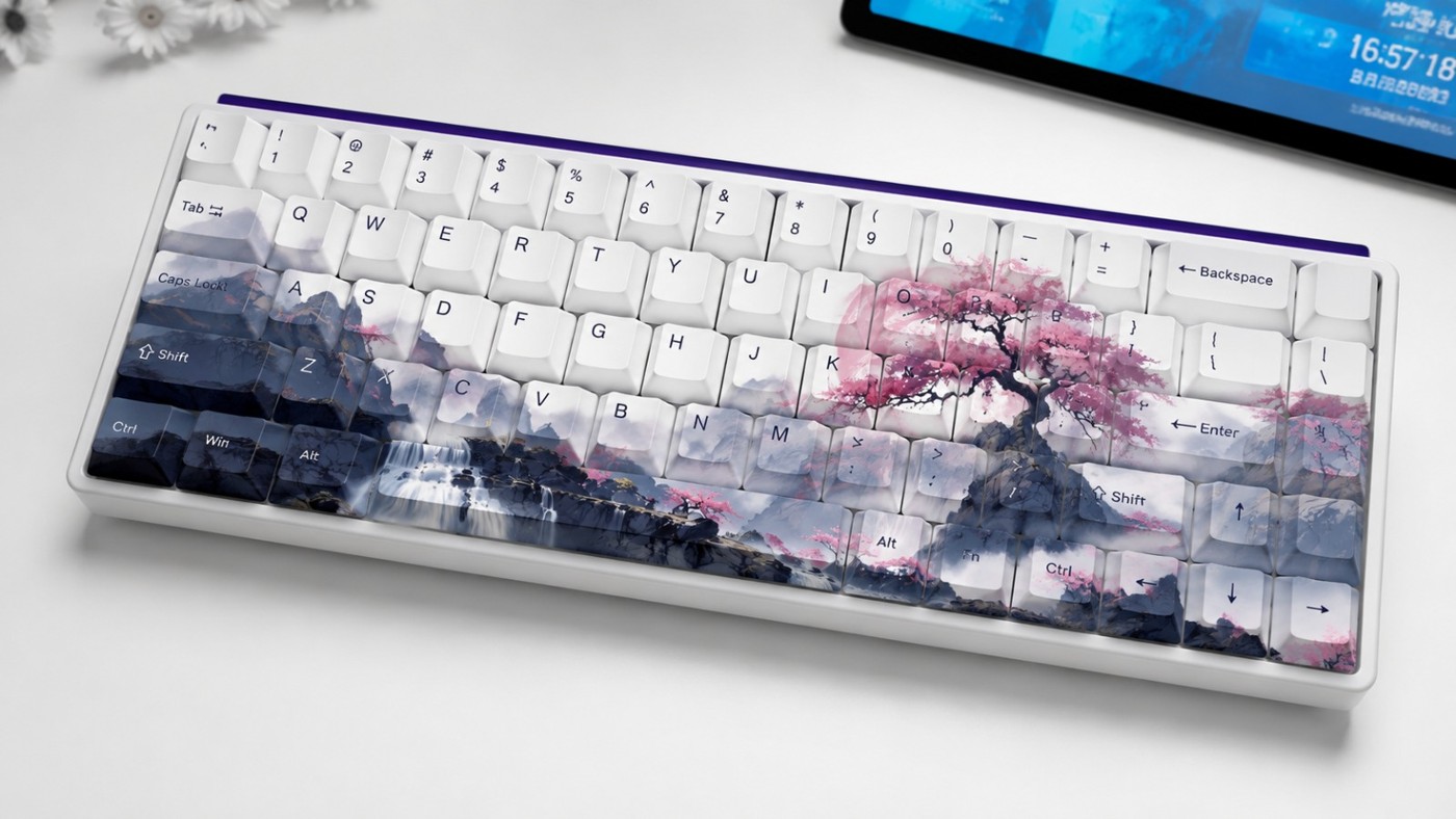 SAKURA DRIFT designer gaming keyboard